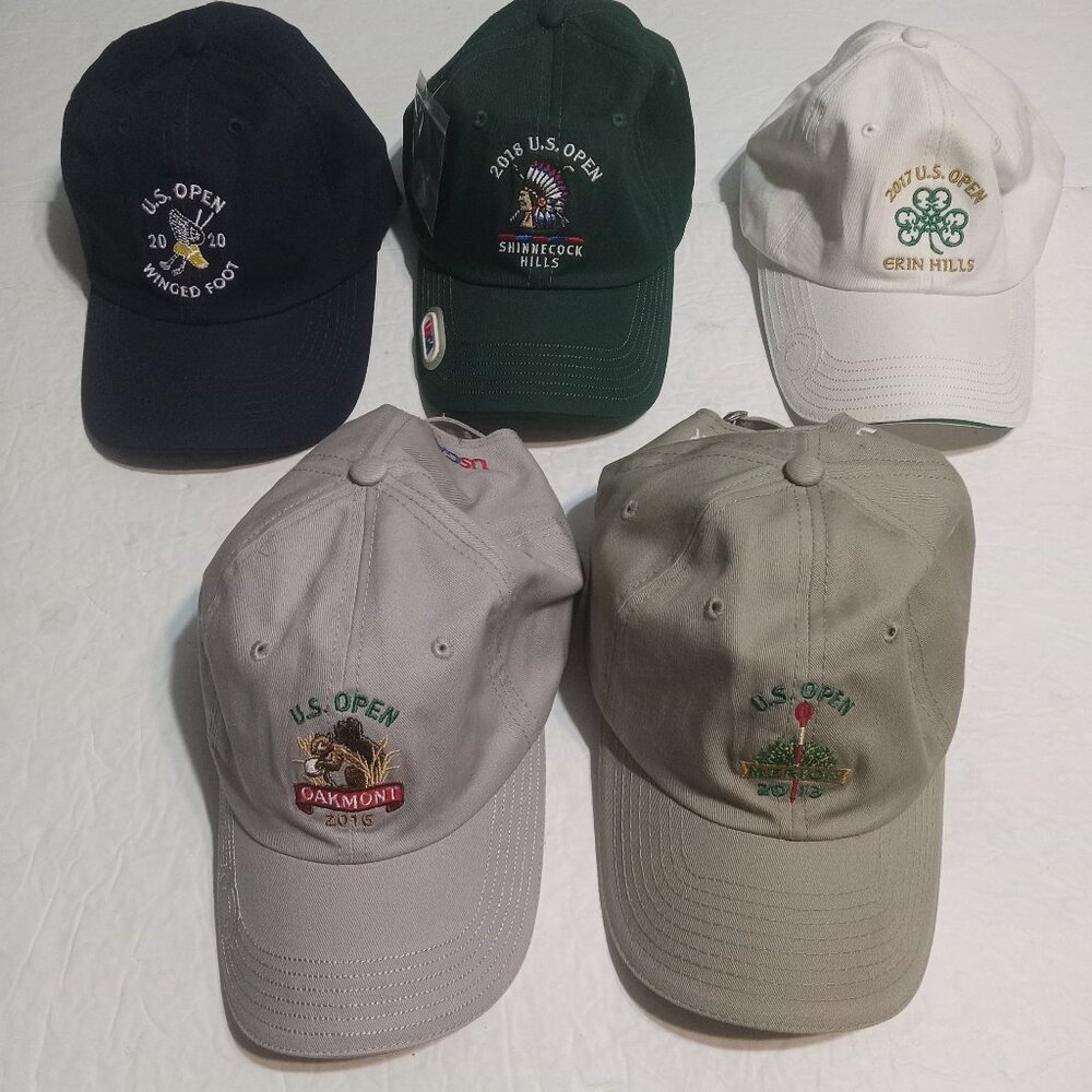 US Open Golf Hat Lot of 5 USGA Like New Unworn
